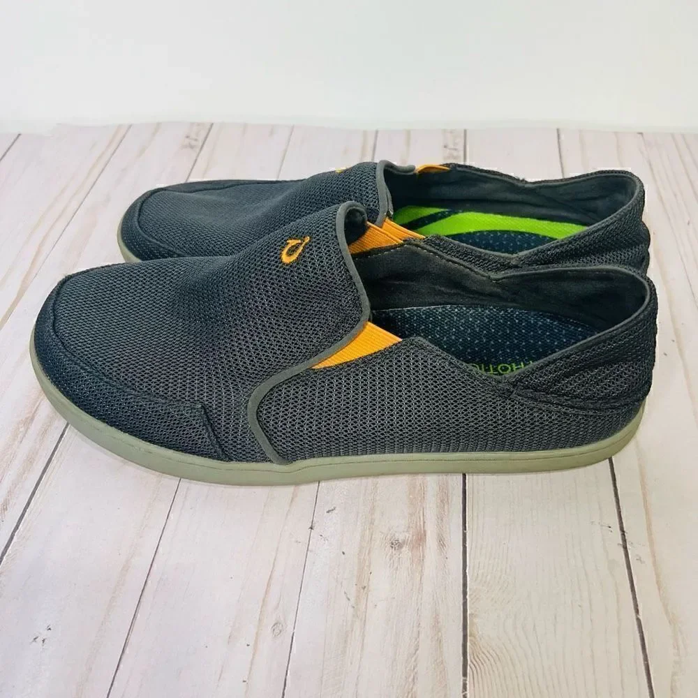 Olukai Nohea Mesh Blue Gray Comfort Shoes